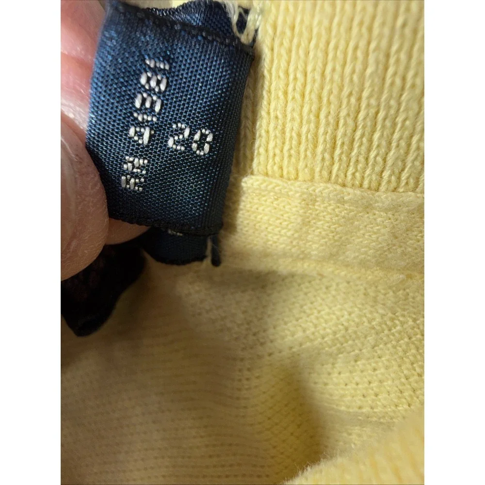 Ralph Lauren Polo Shirt Mens Small Yellow, Navy Blue Pony Casual Short Sleeve